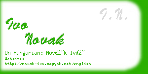 ivo novak business card